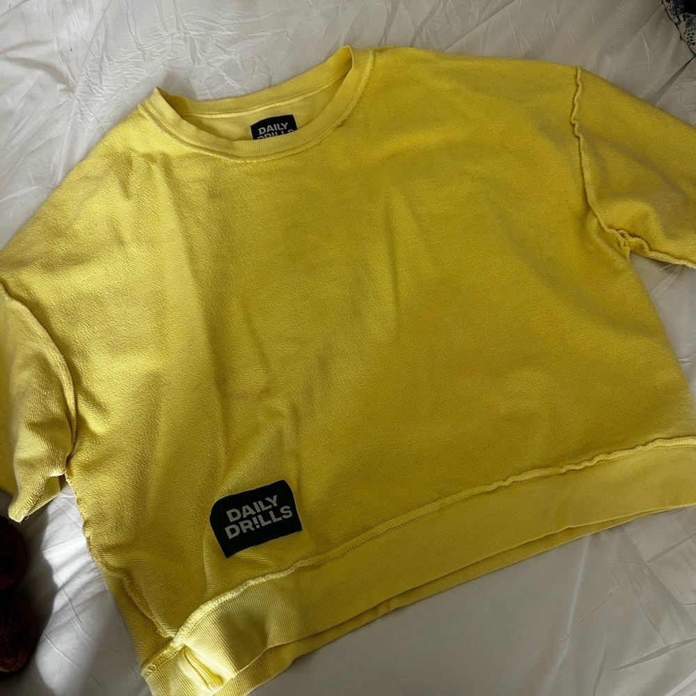 Daily Drills Vibrant Yellow Cropped Top